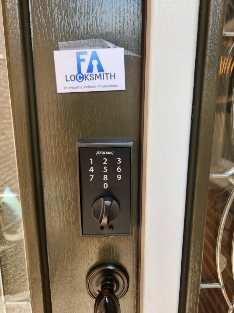 Lock installation on door FA locksmith (2)