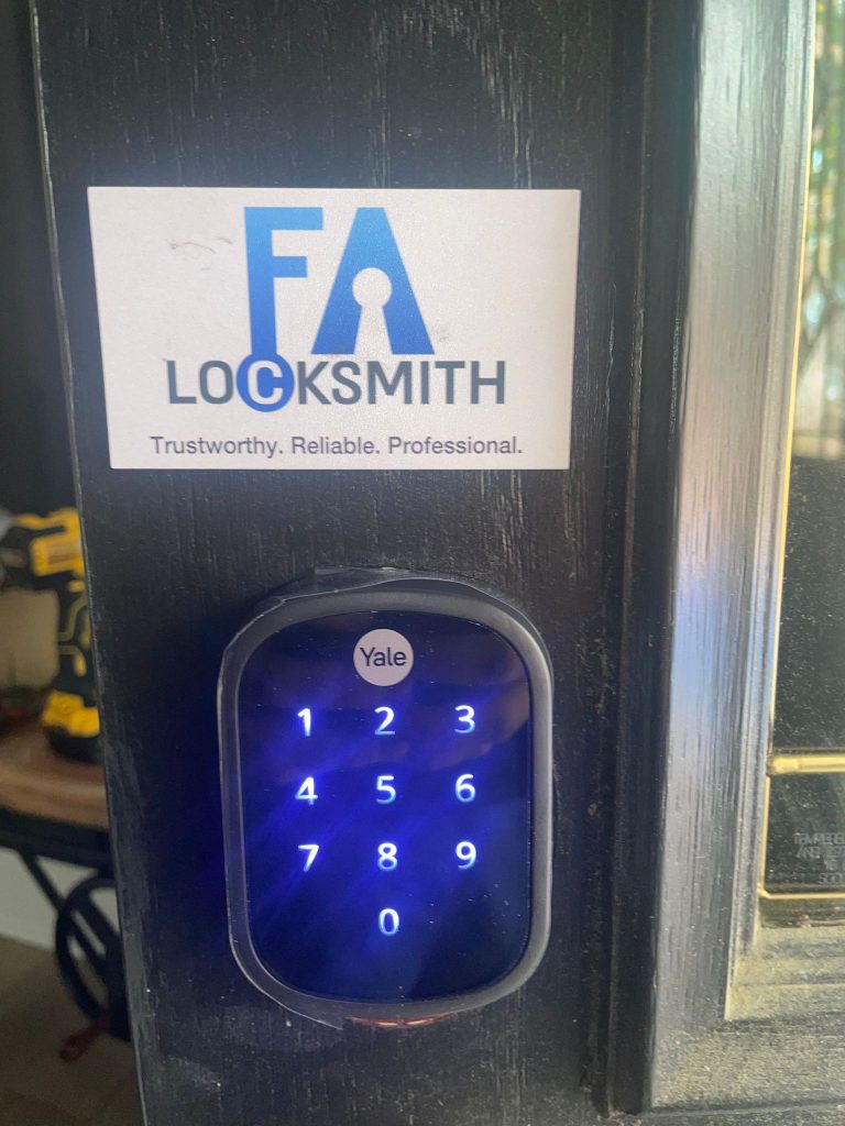 New-lock-installation-by-FA-Locksmith-in-Raleigh-Durham-2