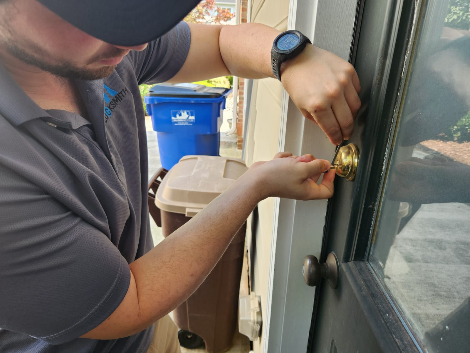 Mortise lock installation and lockout services by FA Locksmith in Raleigh Durham NC (5)